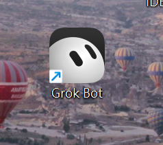 Windows 桌面上的 Grok Bot 捷徑圖示